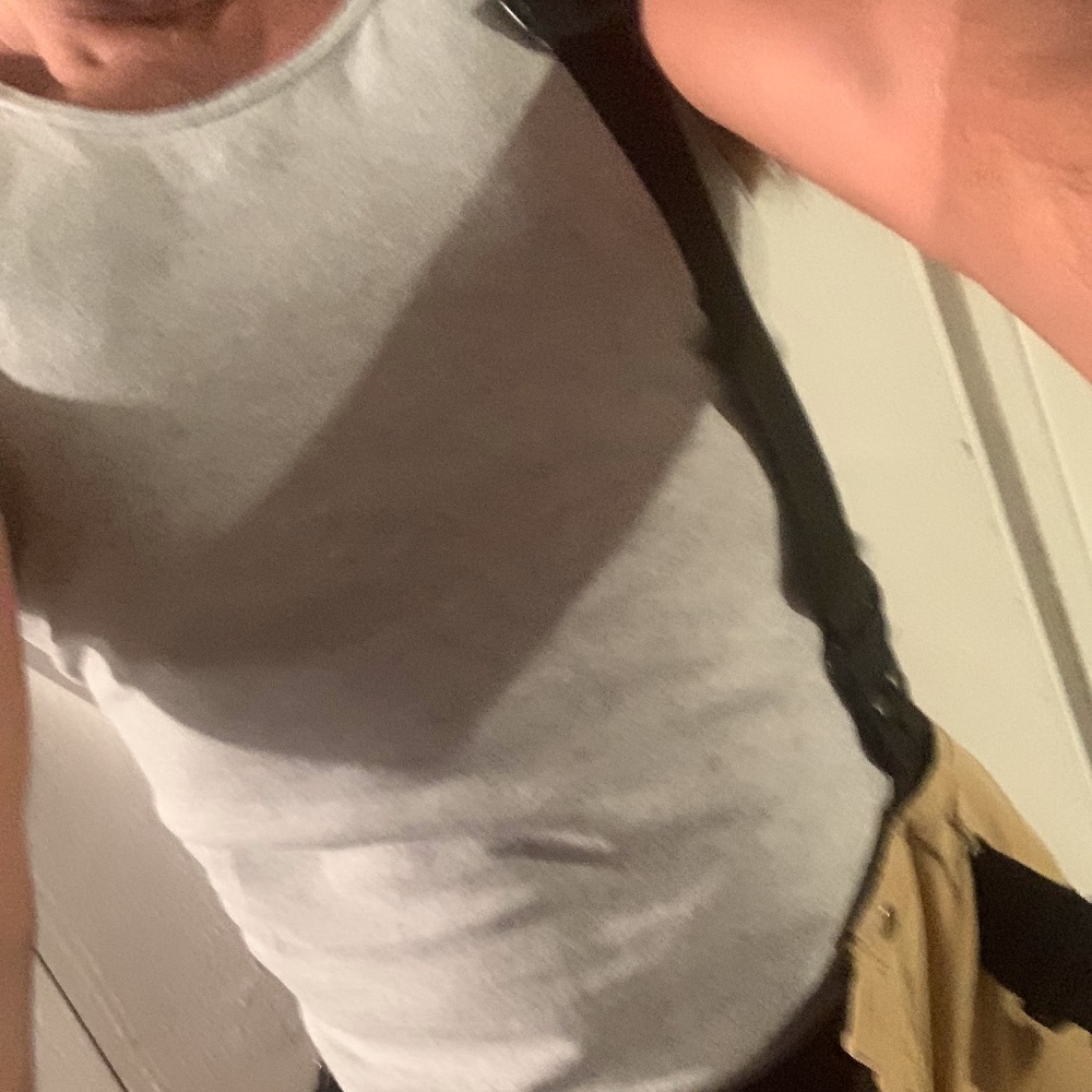 Gray Cotton Tank Top Wife Beater Underwear. Great for gym, work, running. - Picture 2 of 9